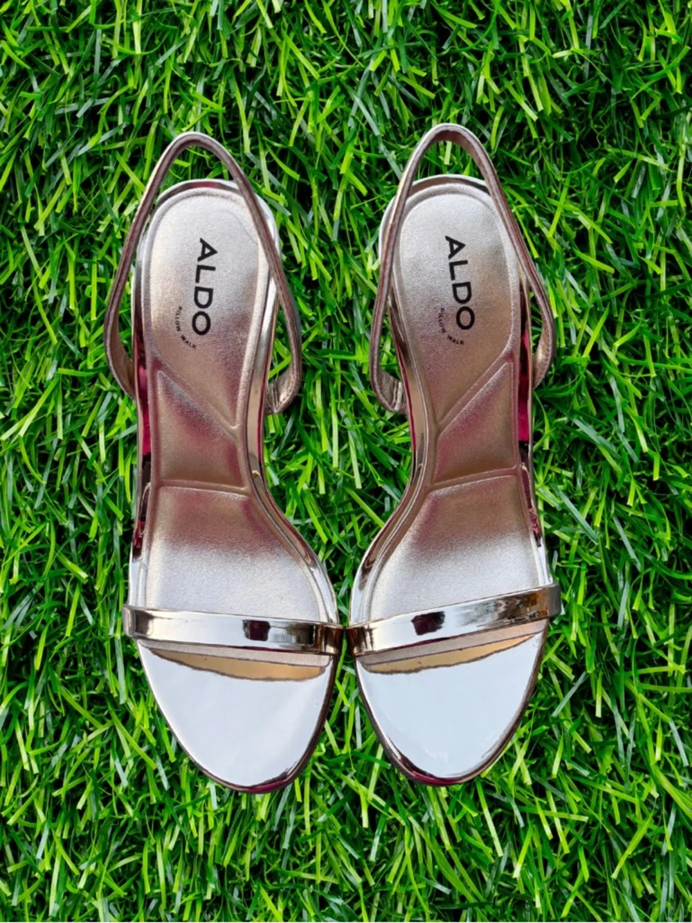 Aldo Gold Pillow Walk Heels